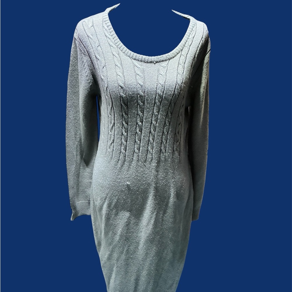 ✨ Vintage Sara Morgan Grey Sweater Dress – Like New! ✨